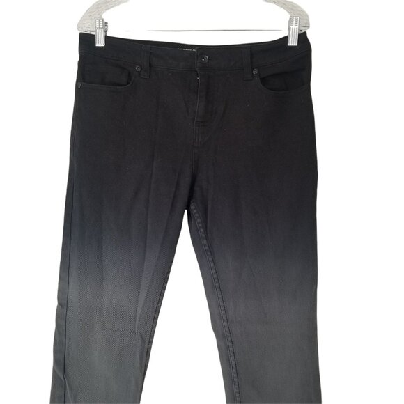 HT Denim Low-Rise Black Gray Ombre Skinny Denim Pants Size 11 Juniors - Picture 5 of 9
